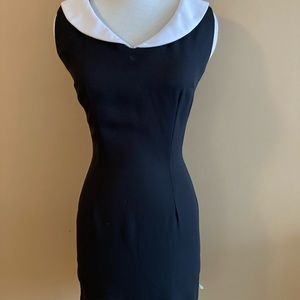 Wednesday Addams style black crepe dress